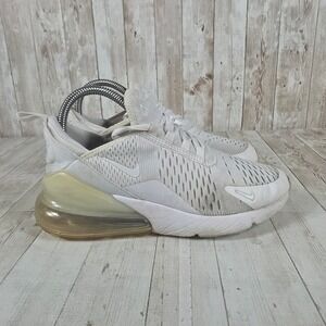 Nike‎ Air Max 270 Womens White Sneakers 943345-103 Size 5Y 6.5W